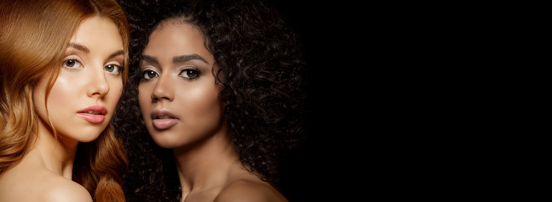 Two models showcasing rich color and curl results from Yensi Style